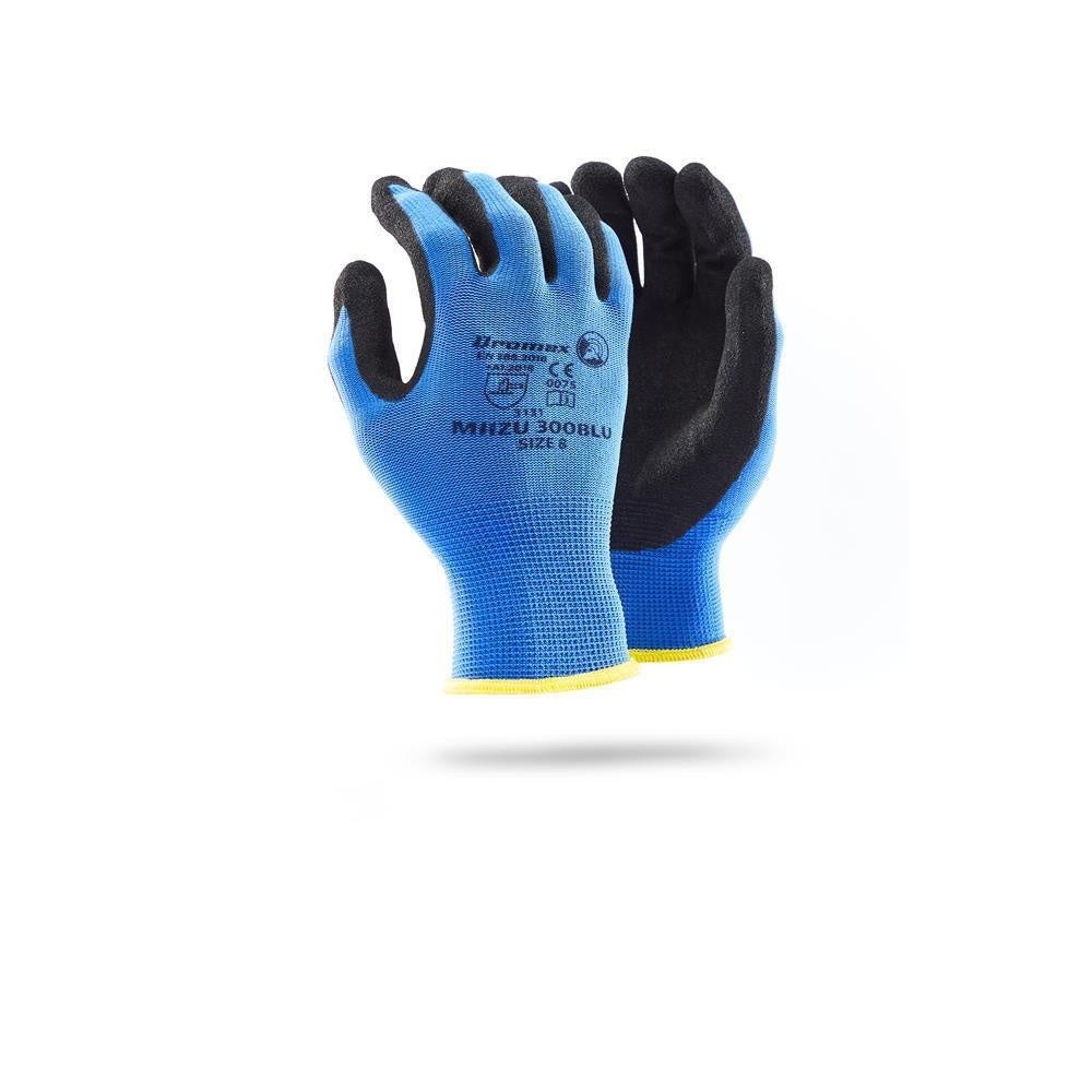 Blue PU Coated Gloves